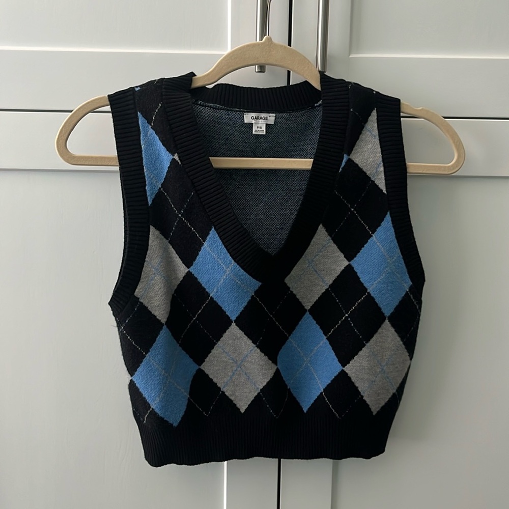 Garage Argyle sweater vest